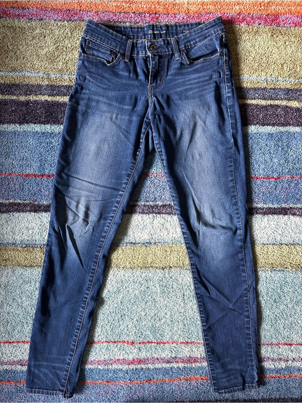 Levi's Skinny Demi Curve Jeans with Subtle Fade